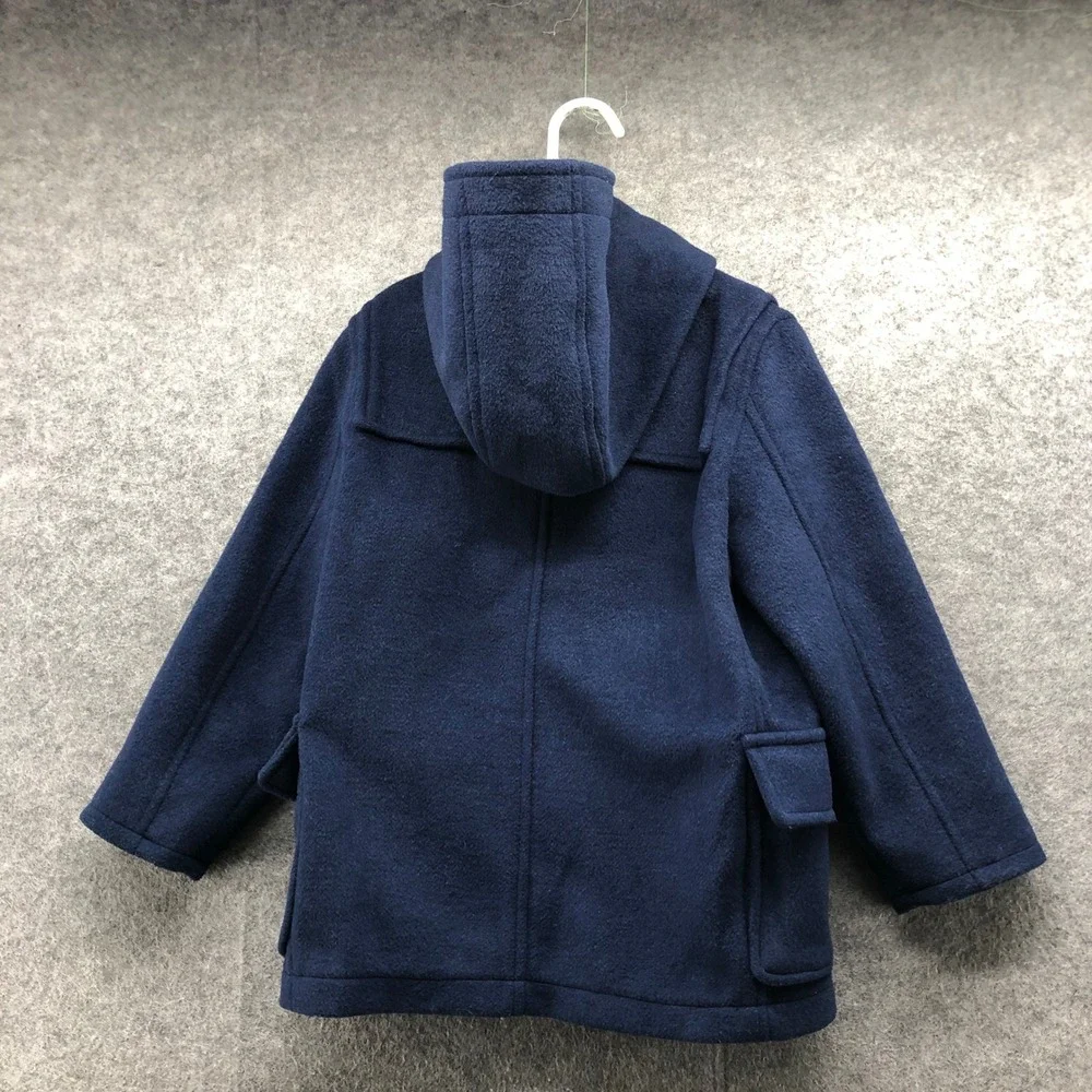 Baby Gap Toggle Coat Toddler 5T Navy Blue Wool Blend Hooded Jacket Preppy